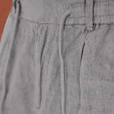NICHOLS | PANTALONI LARGHI IN LINO CON CORDINO