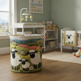 Cesto portabiancheria trapuntato – Cozy Sheep