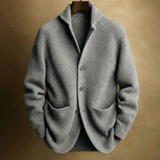 SILVORO | CARDIGAN IN LANA RIBBATA PER UOMINI