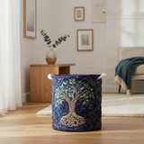 Cesto portabiancheria trapuntato – Forest Spirit
