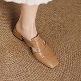 Mule in pelle Rosel con punta quadrata