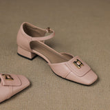 Elvane Schnalle Leder Mary-Janes