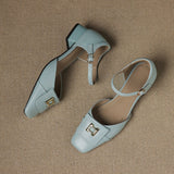 Elvane Schnalle Leder Mary-Janes