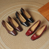 Oriel Leder Quadrat Pumps