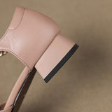 Elvane Schnalle Leder Mary-Janes
