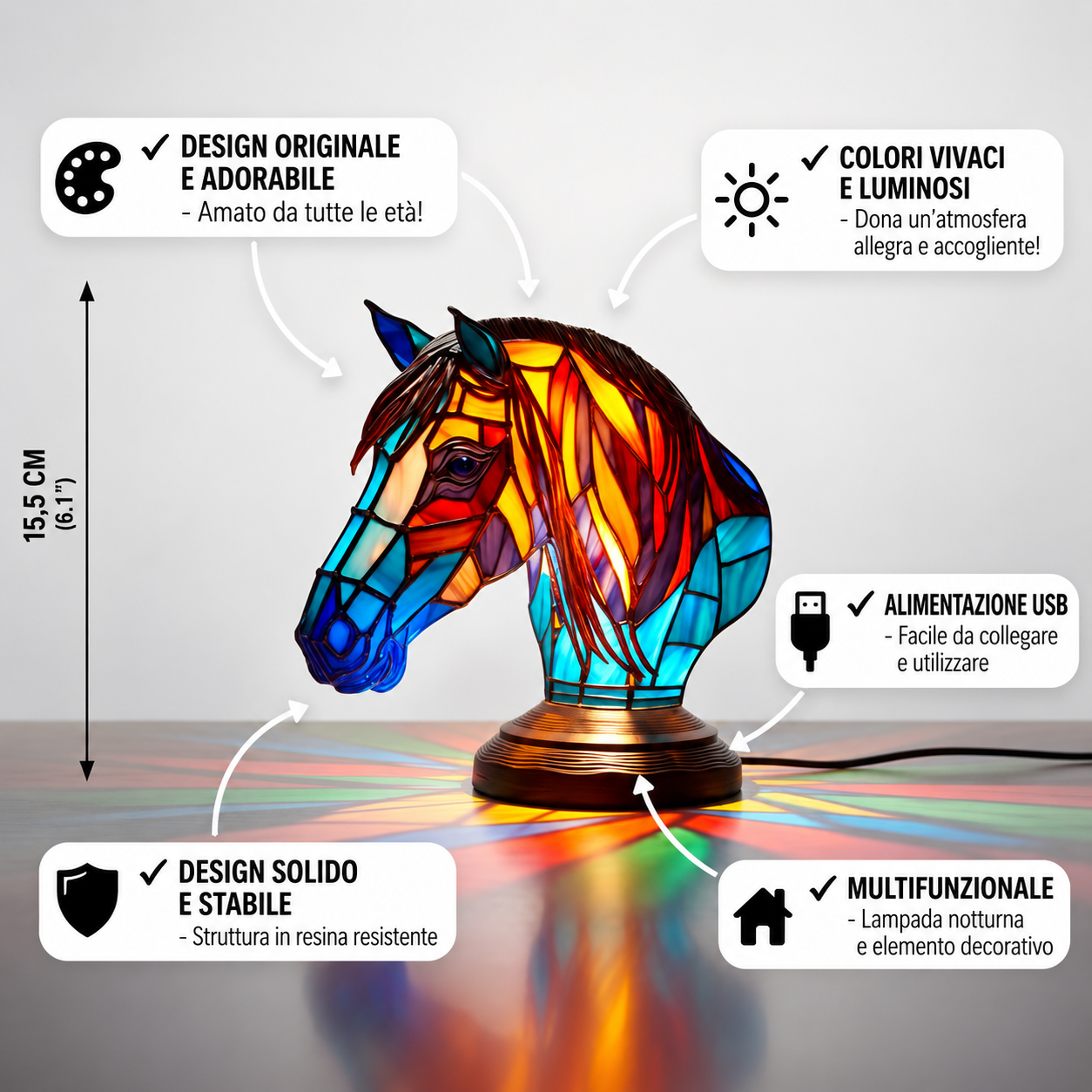SPIRIT | LAMPADA INCANTATA A FORMA DI CAVALLO