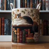 Cesto portabiancheria trapuntato – Library Cat