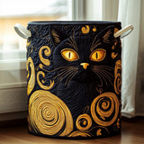 Cesto portabiancheria trapuntato – Midnight Whiskers