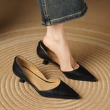 Ceyra Scarpe con Tacco Kitten in Pelle