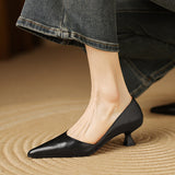 Ceyra Scarpe con Tacco Kitten in Pelle
