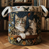 Cesto portabiancheria trapuntato – Paws in the Garden