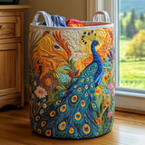 Cesto portabiancheria trapuntato – Peacock Glory
