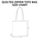 Sunset Stitch Zipper Tote Bag