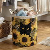 Cesto portabiancheria trapuntato – Sunflower Black Cat