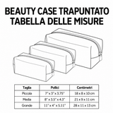Tabella delle misure del beauty case trapuntato