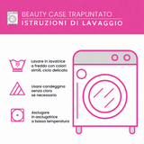 Istruzioni di lavaggio del beauty case trapuntato