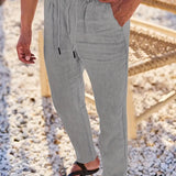 NICHOLS | PANTALONI LARGHI IN LINO CON CORDINO
