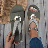 Skylar | Sandali bassi con fibbia in metallo